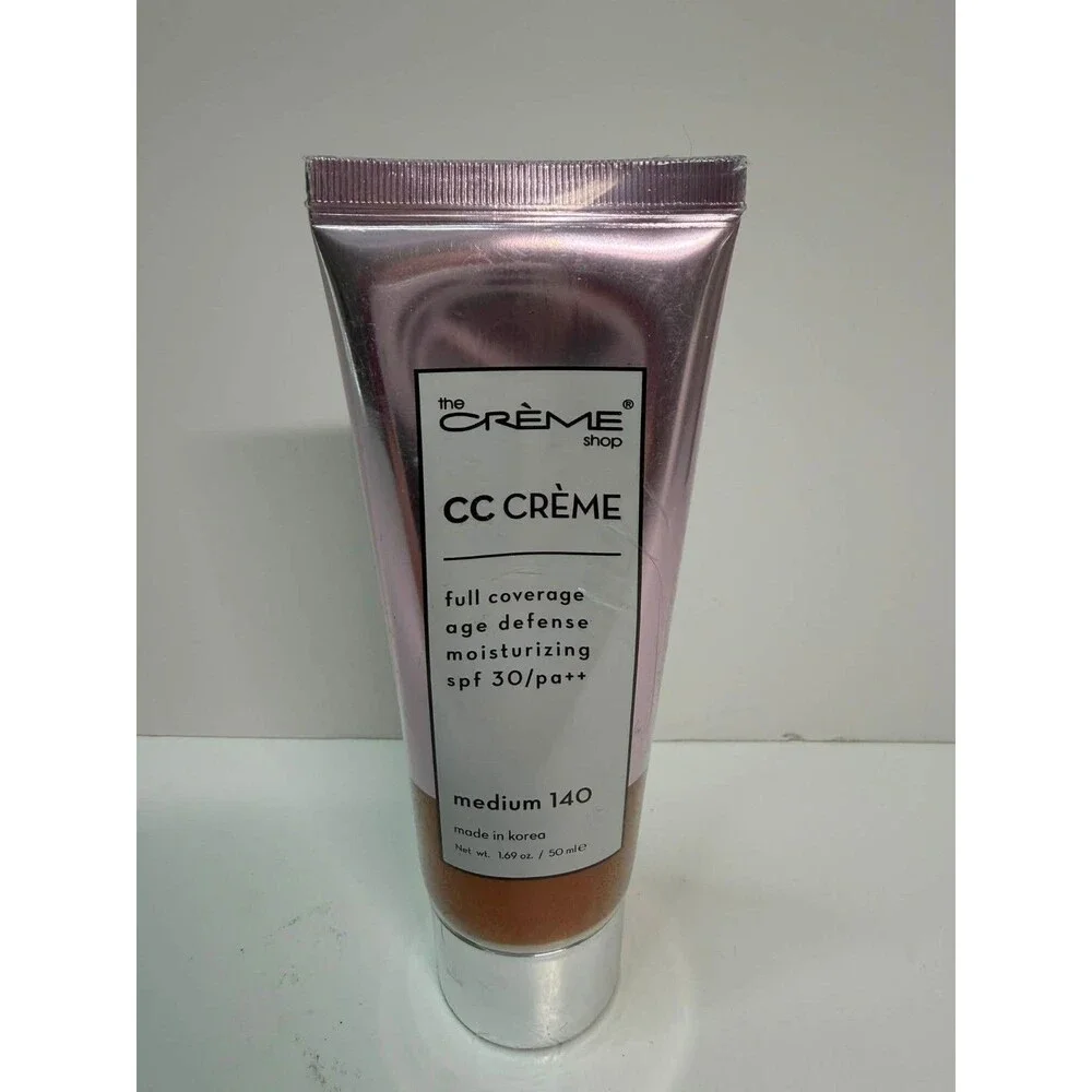 The Crème Shop CC Crème Full Coverage Medium 140 Age Defense SPF 30 Korean